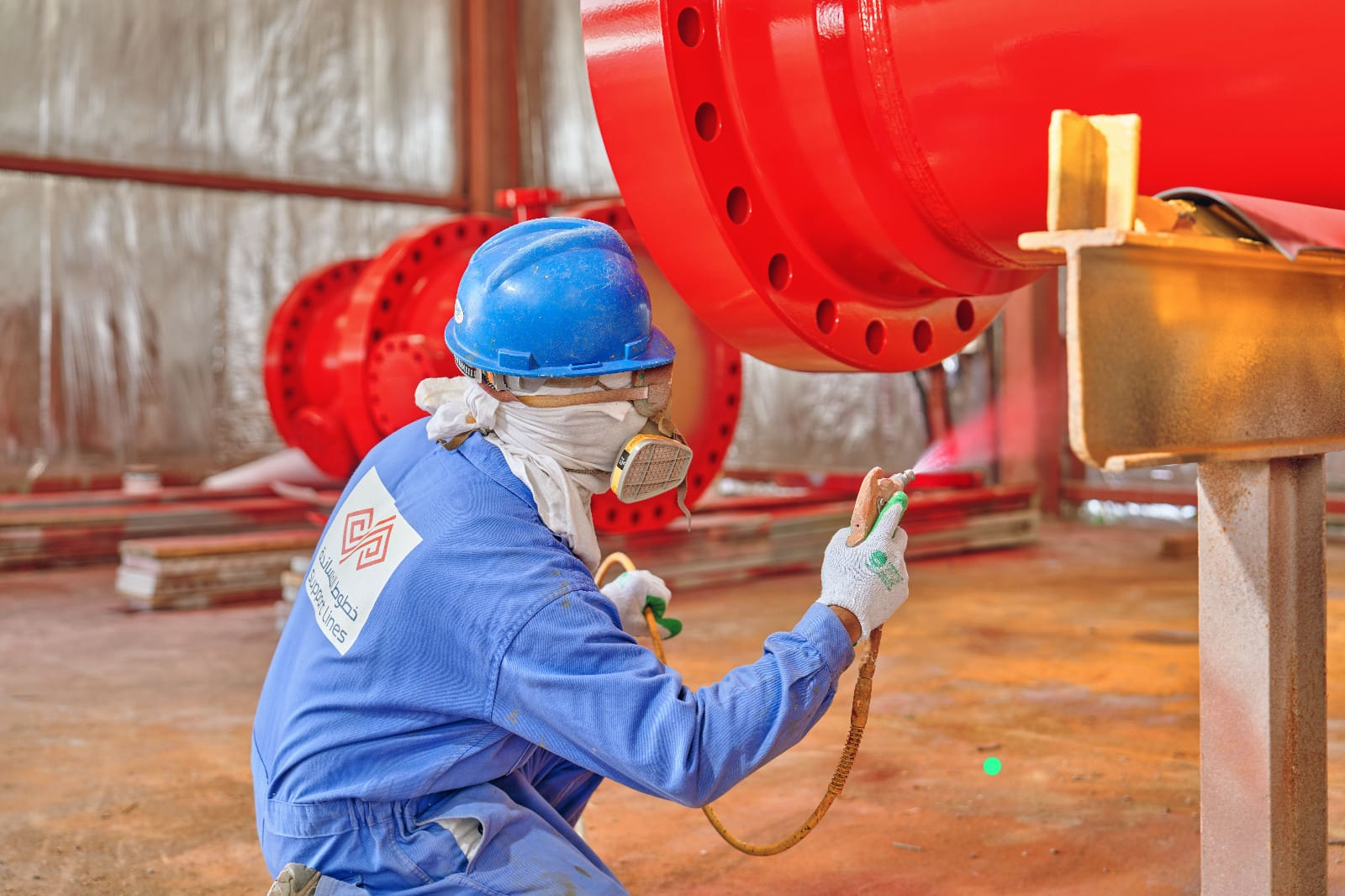 طلاء الرش الصناعي