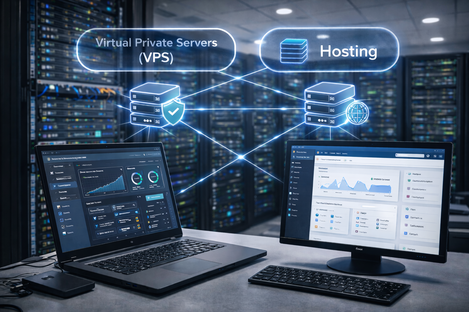 خوادم افتراضية خاصة وخدمات استضافة سحابية